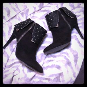 Black stilettos with cuff and silver studs